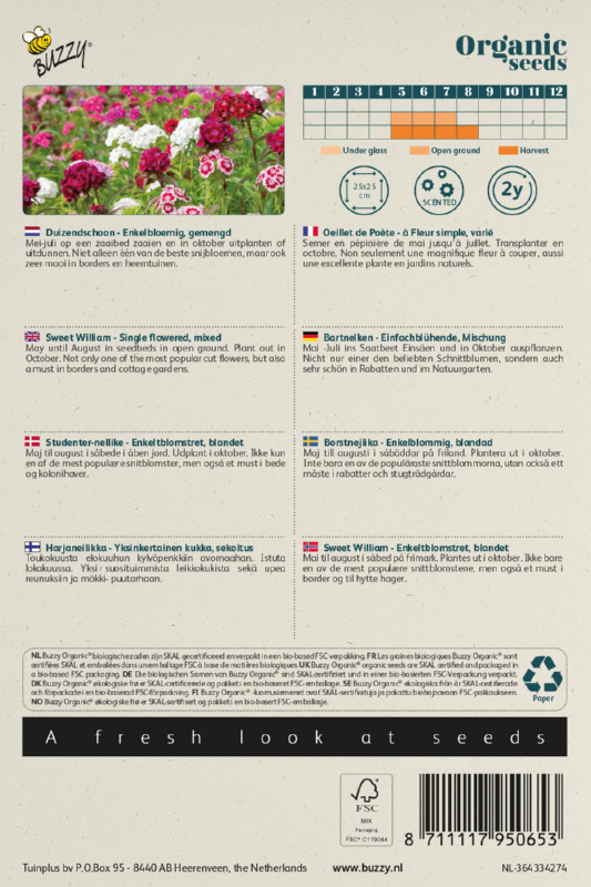 Bartnelken Mix Saatgutmischung BIO inspiratie 2