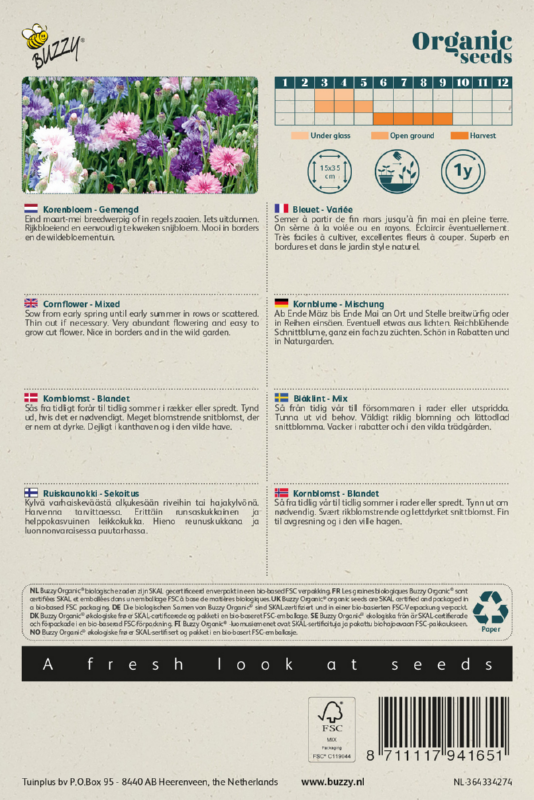 Kornblume gemischt Saatgutmischung BIO inspiratie 2